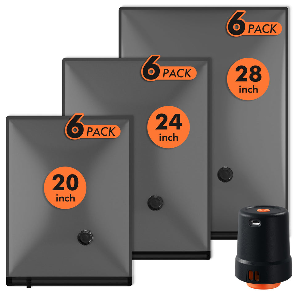 GONGSHI vacuum seal bags with cordless pump setup for fast travel sealing