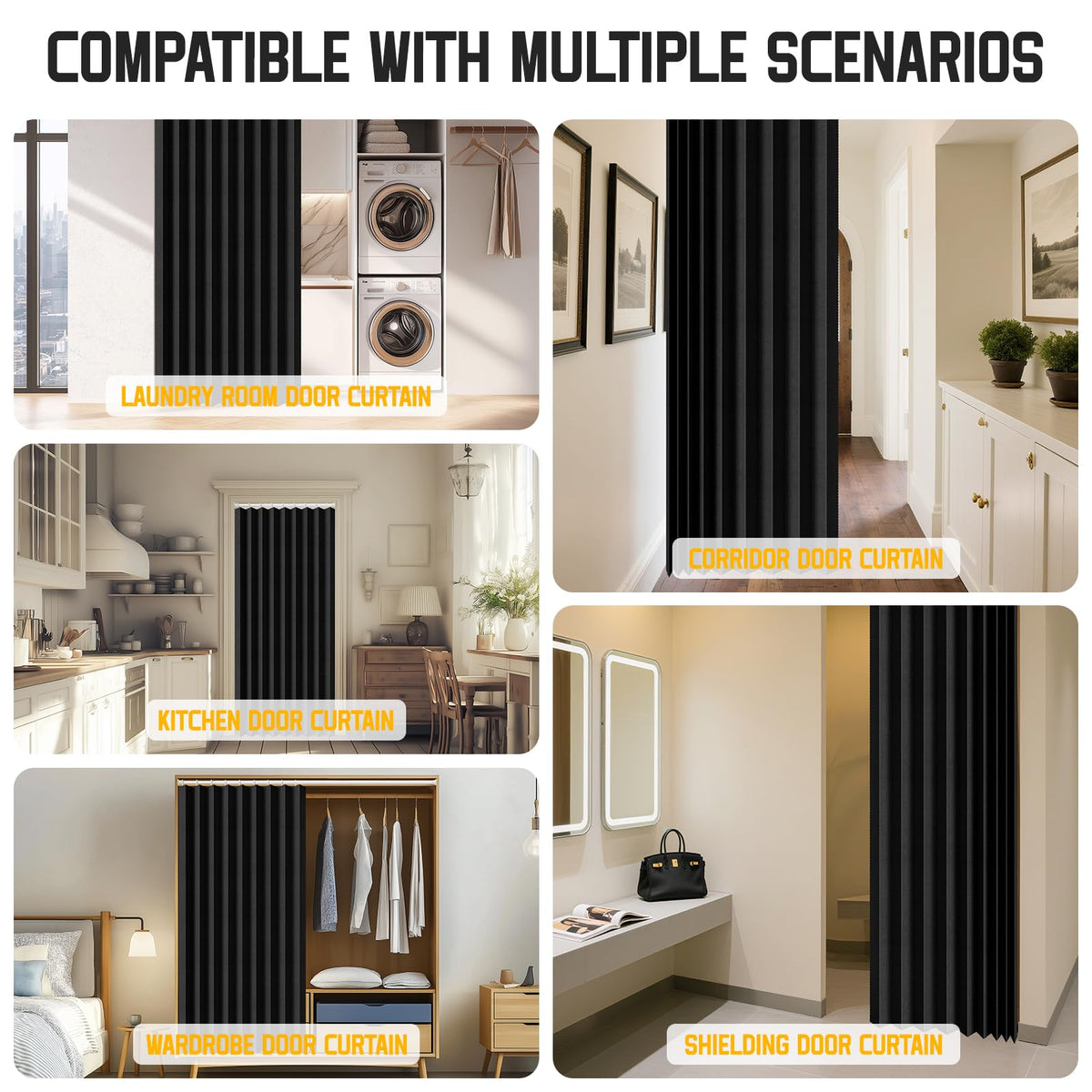 Gonnrly bedroom use: versatile door curtain for better room control.