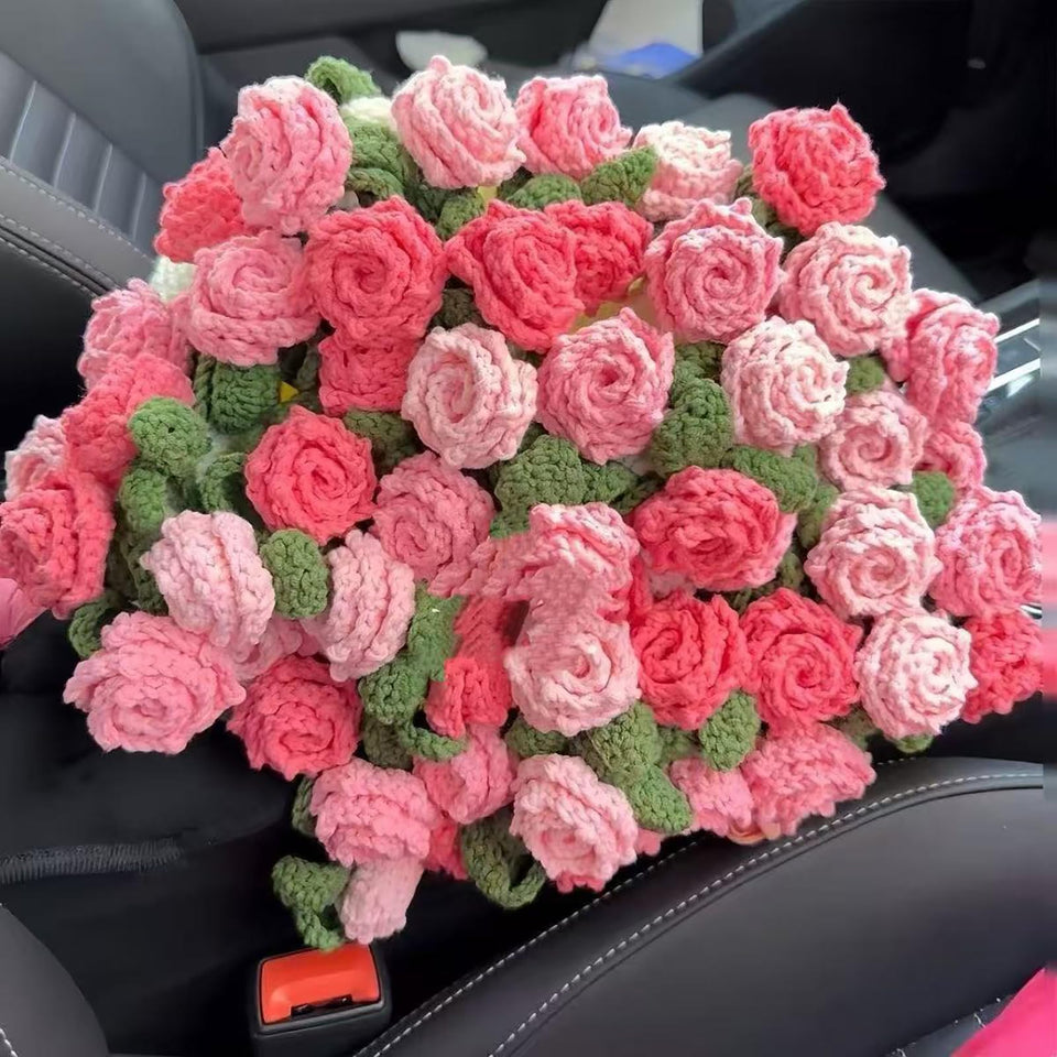 Gonoce Flower Bouquet Blanket with rose-flowers design, offering cozy warmth for relaxing evenings.
