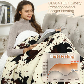 Goocoz heated twin blanket sherpa flannel layers for extra softness.
