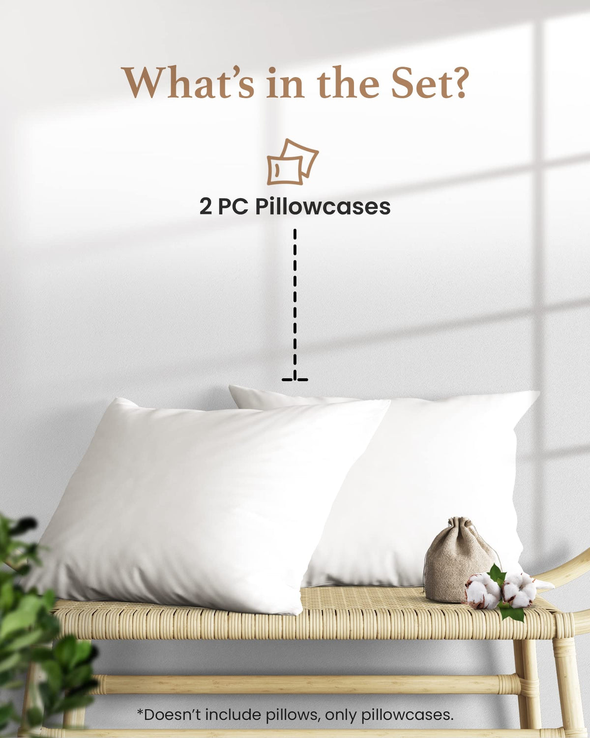 Good Sleep Bedding two-pack pillowcases displayed for hotel-grade quality
