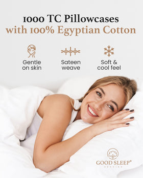 Good Sleep Bedding on bed demonstrates hotel-like softness for restful sleep.