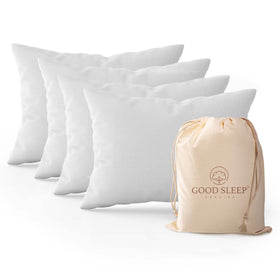 Good Sleep Bedding queen pillow-case set on bed showing four silky cotton cases for sleep comfort