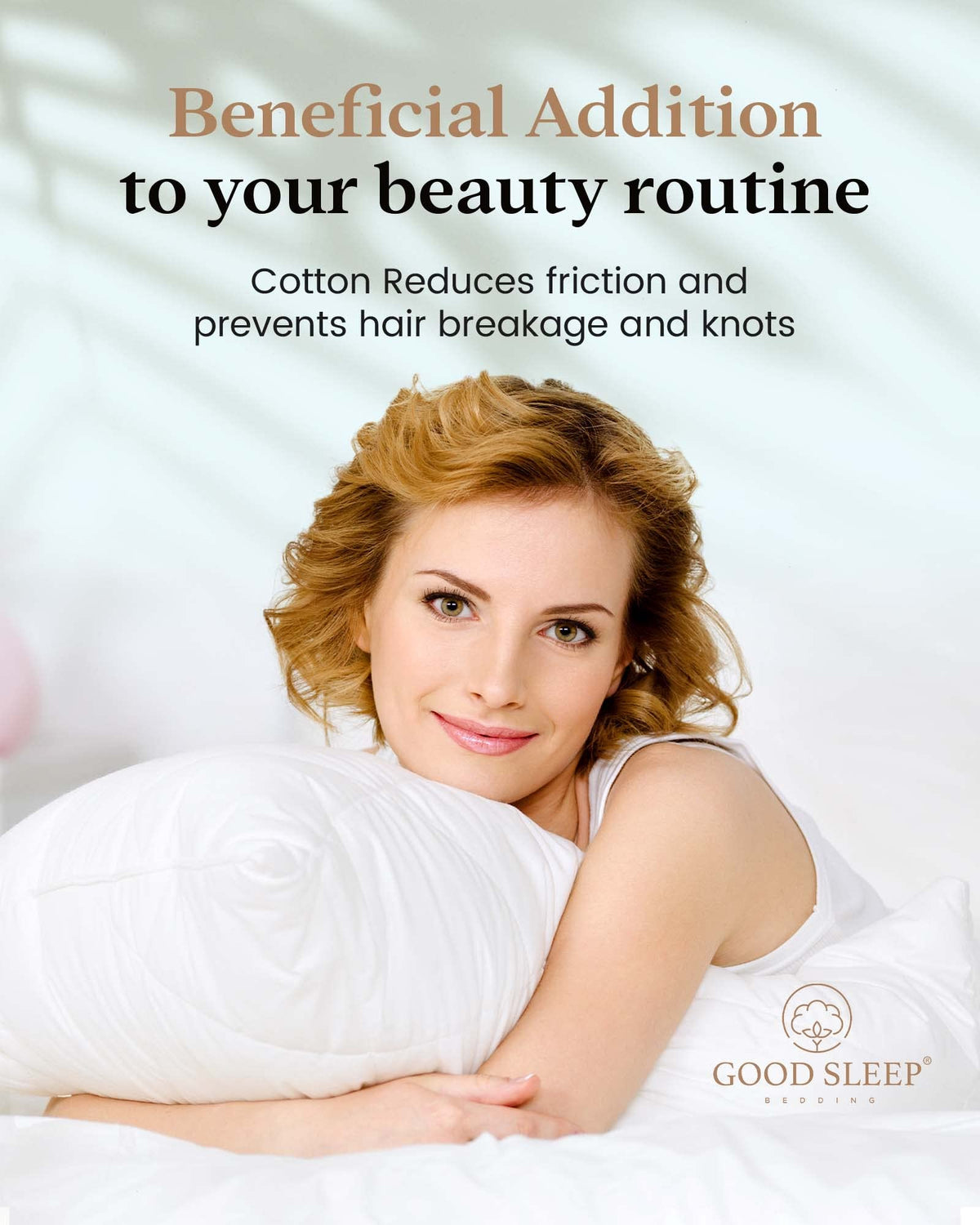 White pillow cases on bed demonstrating standard queen size and clean look