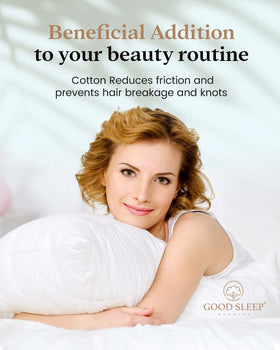 White pillow cases on bed demonstrating standard queen size and clean look