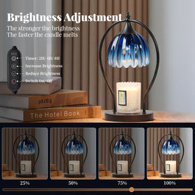 GOODBUY Candle Warmer Lamp brightness levels show adjustable glow for fragrance intensity.
