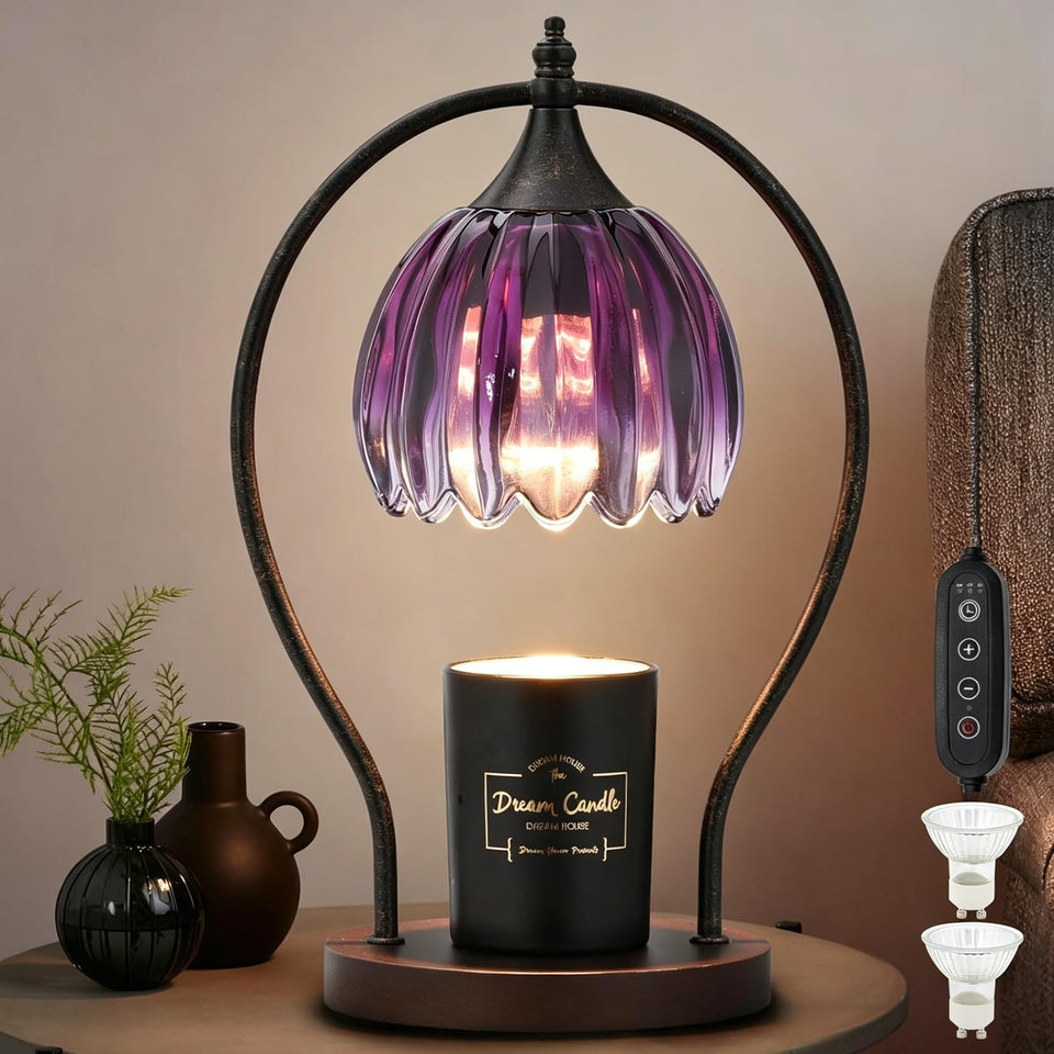Goodbuy Candle Warmer Lamp with dimmable timer for customizable ambiance