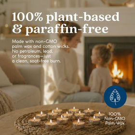 GoodLight tea light wax closeup shows plant-based palm wax