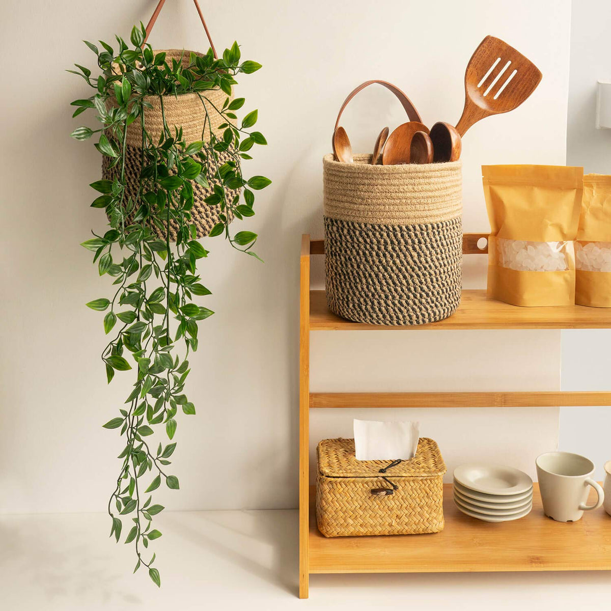 Goodpick wall hanging basket stores umbrellas and keeps entryways neat