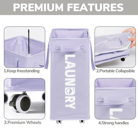 Goodpick Laundry Basket collapsible folded demonstrates compact storage when not in use.