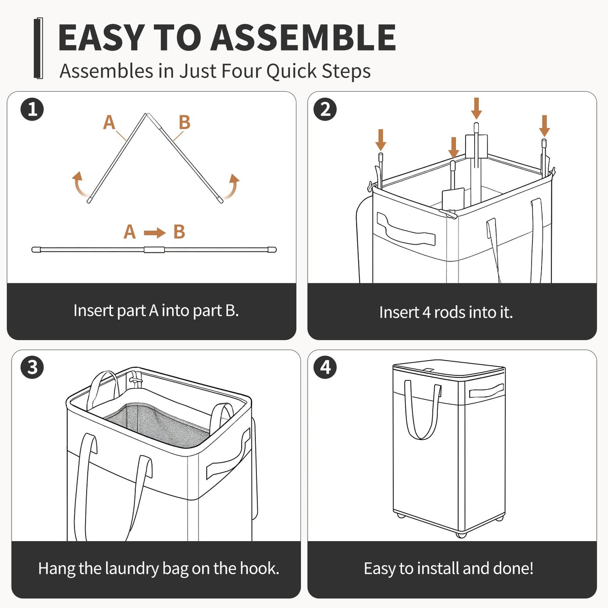 Goodpick basket ships ready to assemble and folds flat for space-saving storage