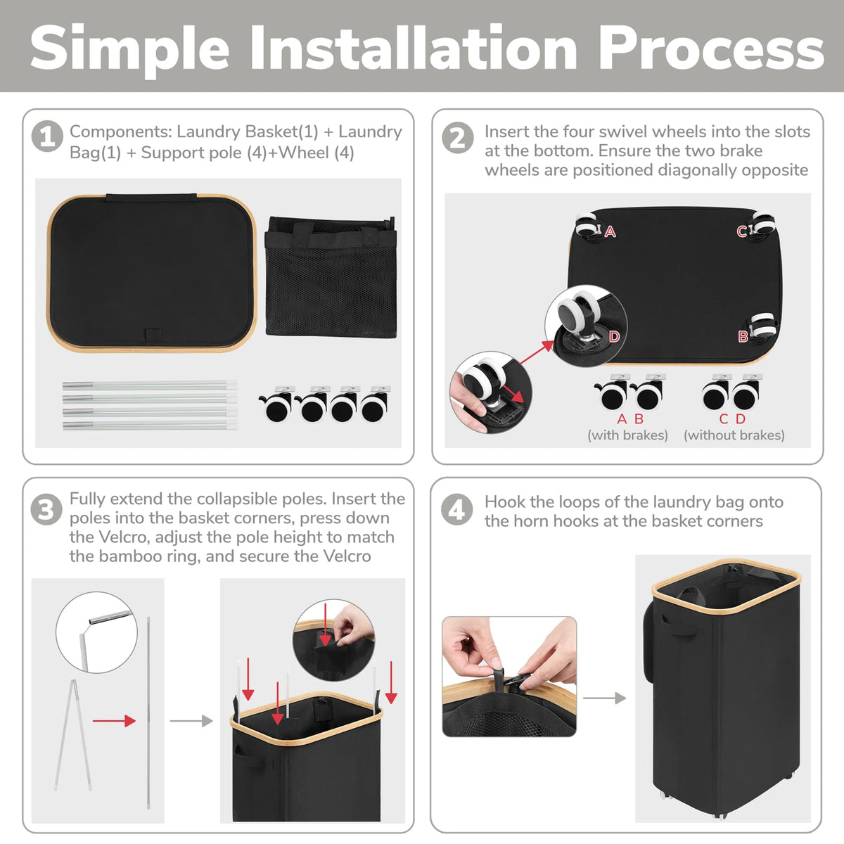 Goodpick basket folds flat for compact storage when not in use.