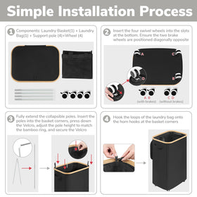 Goodpick basket folds flat for compact storage when not in use.