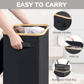 Goodpick laundry basket fits stylishly in any bedroom or bathroom.