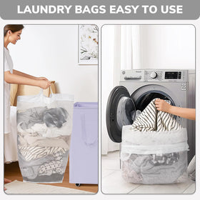 Goodpick Laundry Basket interior mesh bag enables easy sorting and machine-washable care.
