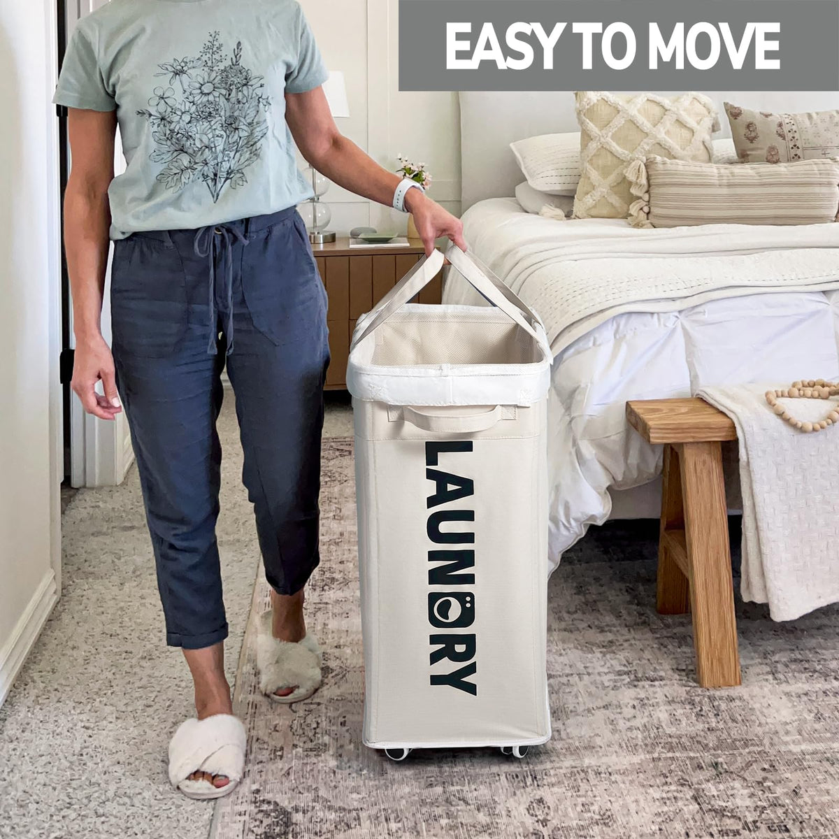 Goodpick top-frame design keeps basket upright even when empty.