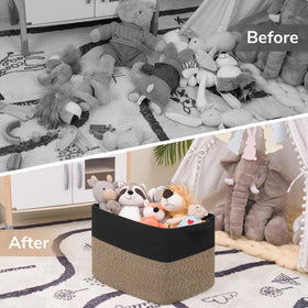 Goodpick nursery storage basket keeps toys within reach for kids