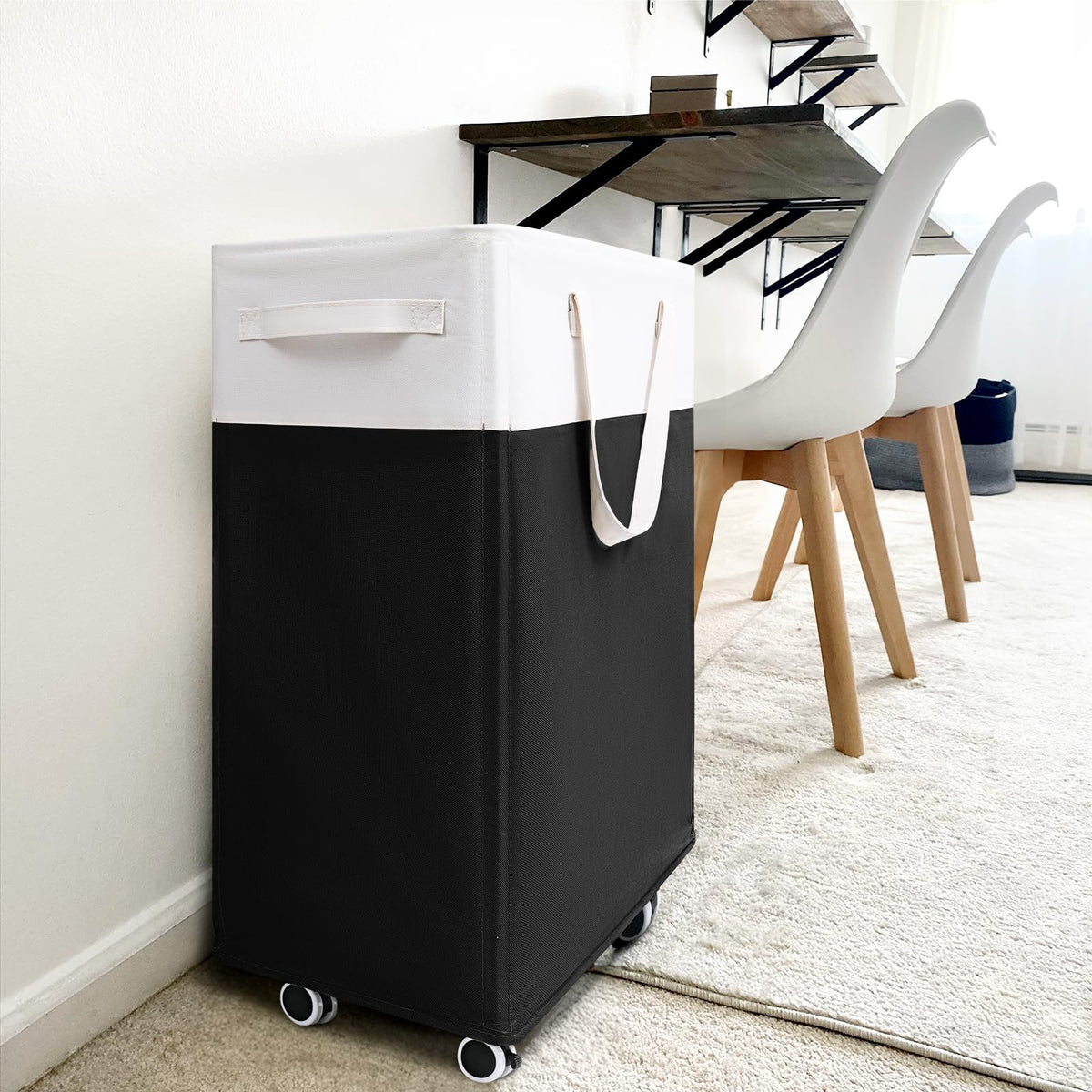 Goodpick smooth wheels glide across floors for effortless movement.