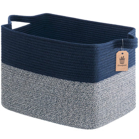 Goodpick woven basket with handles for easy toy storage in living room