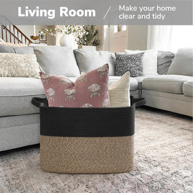 Goodpick cotton rope basket used for toy storage with soft, durable build
