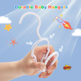 GoodtoU white hangers coordinate with any nursery decor.