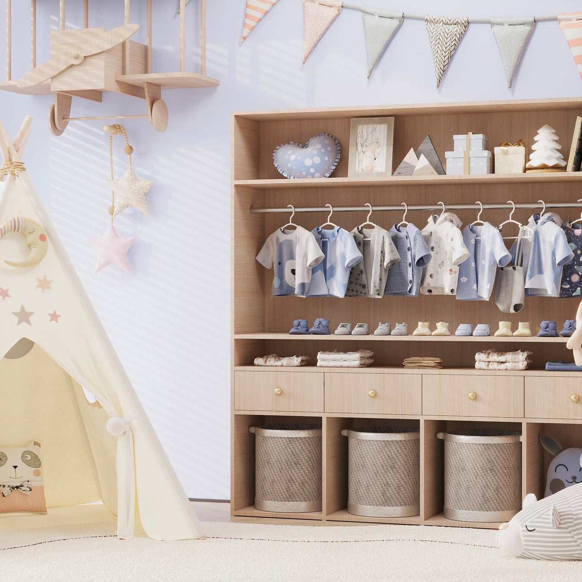 GoodtoU 100-pack helps organize a growing nursery wardrobe.