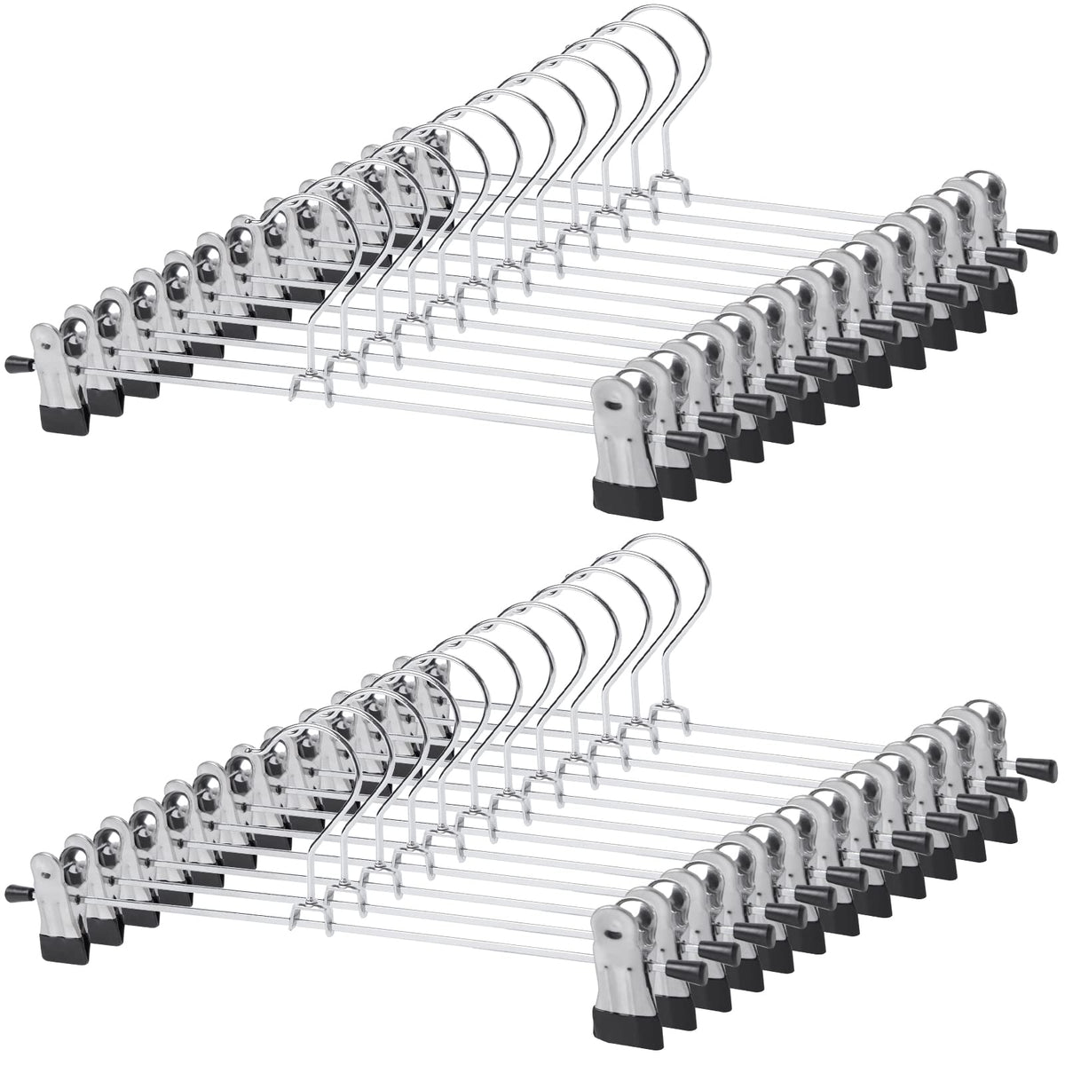 GoodtoU pants hangers with adjustable clips for versatile wardrobe organization