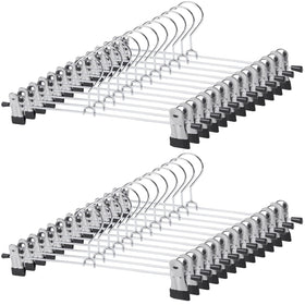 GoodtoU pants hangers with adjustable clips for versatile wardrobe organization