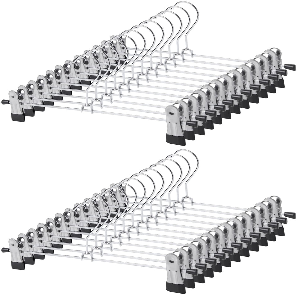 GoodtoU pants hangers with adjustable clips for versatile wardrobe organization