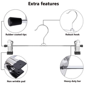 GoodtoU pants hangers with rubber-coated clips prevent fabric marks