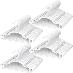 GoodtoU white plastic baby hangers with smooth finish for newborn outfits.
