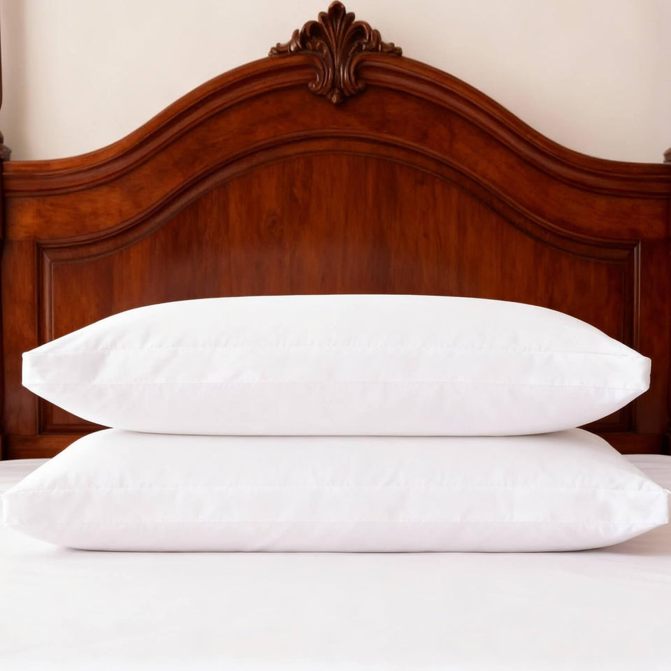 Gooeb thick bed pillow king size 2-pack packshot showing plush support