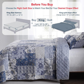 GOONE XL King Quilt Set features a breathable microfiber shell for cool nights.