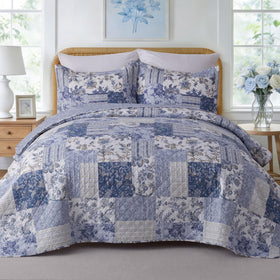 GOONE XL King Quilt Set covers an 18-inch deep mattress with a neat, full-coverage look.