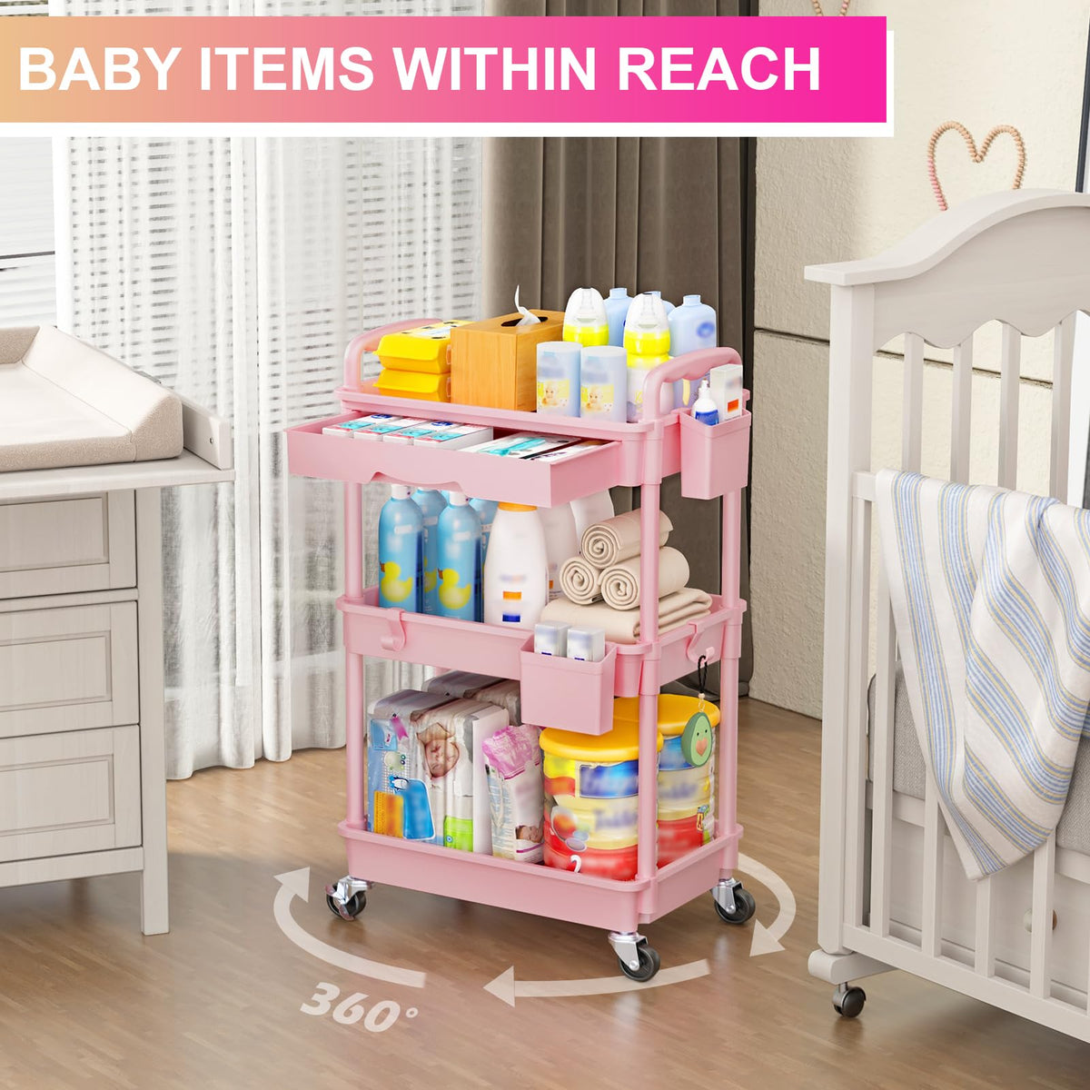 Goovilla adjustable layers allow customized storage heights.