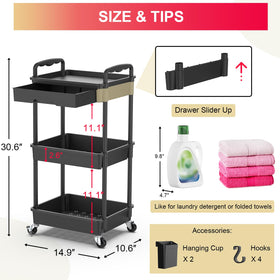 Goovilla durable plastic construction resists rust and stays lightweight