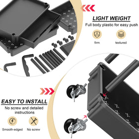 Goovilla high-capacity cart supports up to 124 pounds on durable shelves