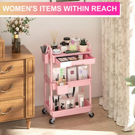 Goovilla multiuse cart suitable for bathroom, kitchen, nursery, or craft spaces.