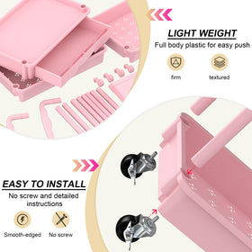 Goovilla durable plastic cart designed for rust resistance and simple cleaning.