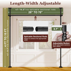 Goovilla adjustable height and width for a tailored room fit.
