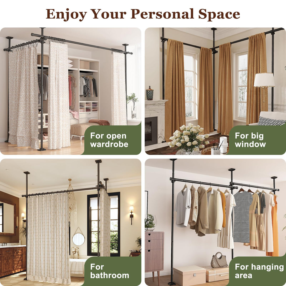 Goovilla room divider rust-resistant steel guarantees lasting performance