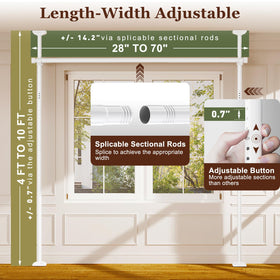 Goovilla tension rod installation demonstrates no-drill setup and wall safety.