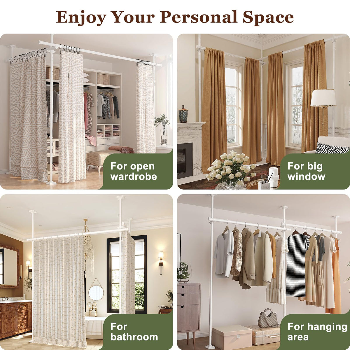 Goovilla versatile divider for living rooms, bedrooms, and studios.