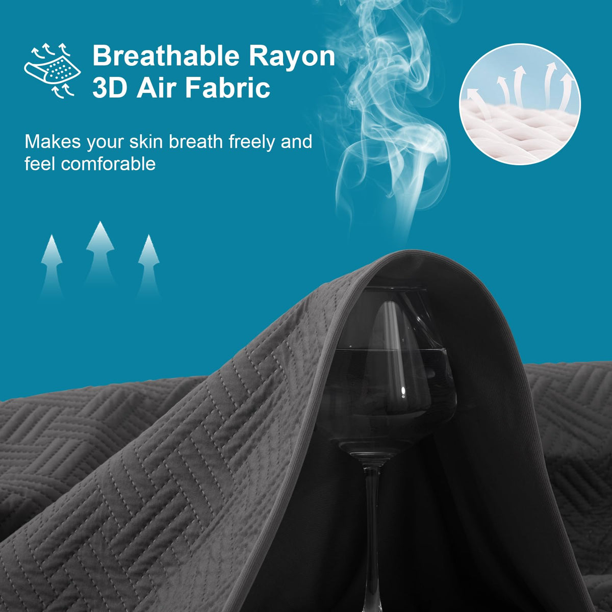 GOPOONY 360° lock-on deep-pocket skirt secures protector on thick mattresses