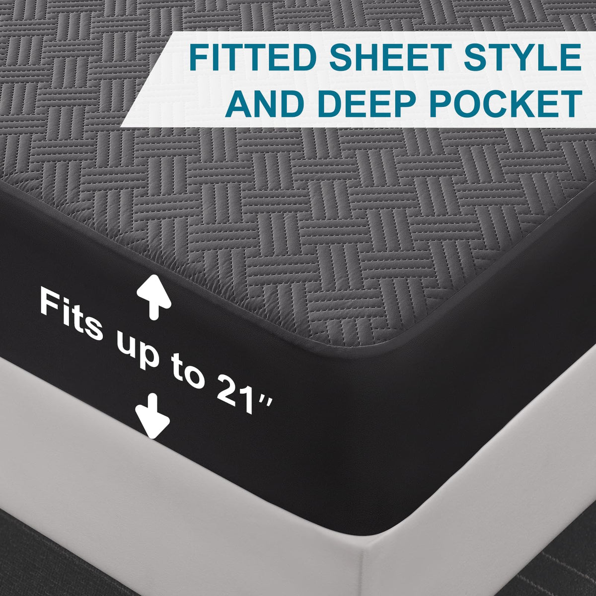 GOPOONY dust-defense layer helps keep bedding cleaner between washes