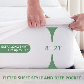 GOPOONY 18-inch deep pocket fits most mattresses securely without shifting.