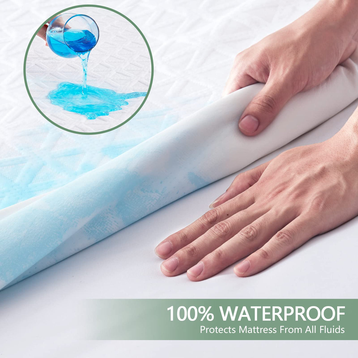 GOPOONY waterproof TPU back layer blocks liquids while staying breathable and quiet.