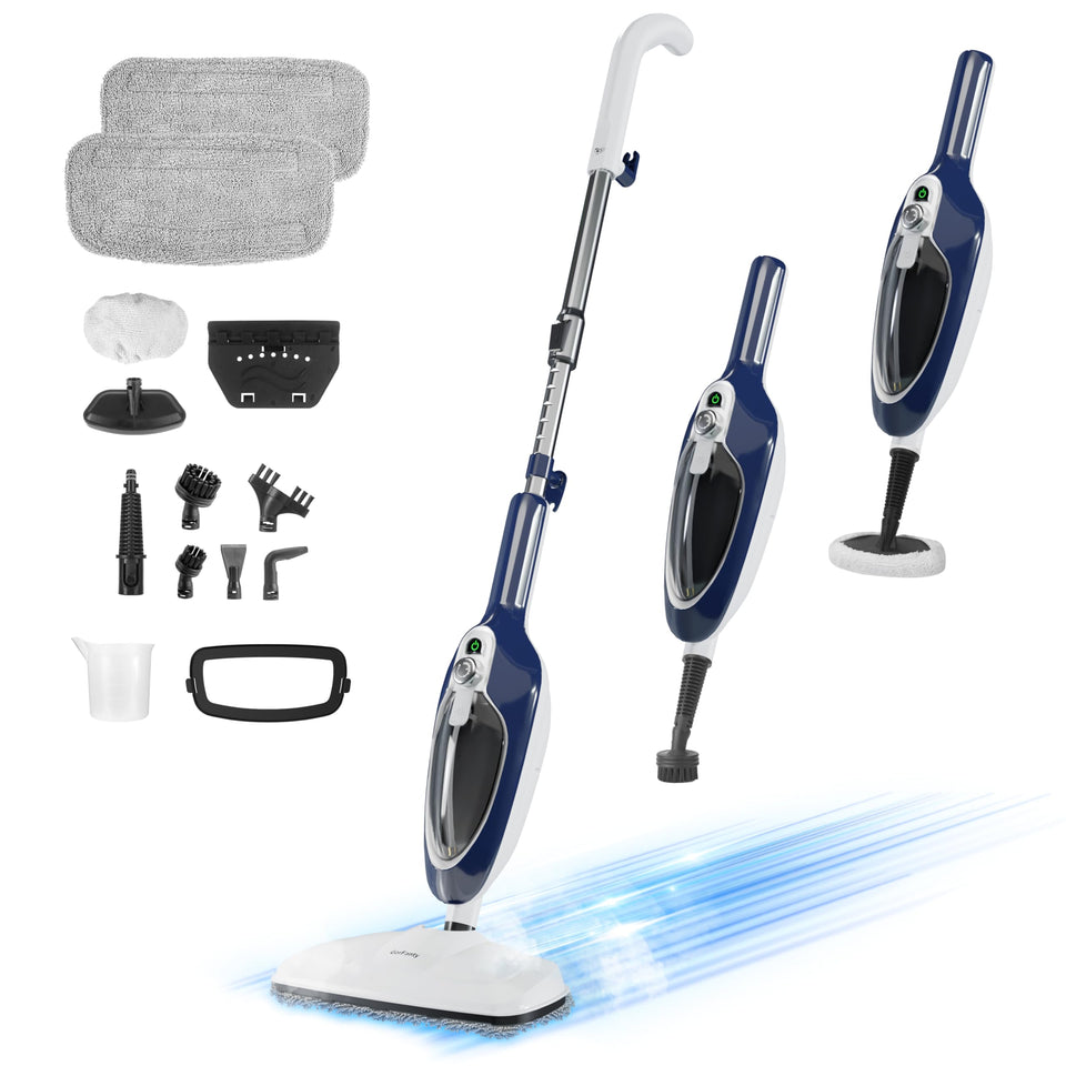 GorFanty steam mop with detachable handheld for quick spot-cleaning on counters and upholstery