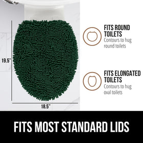 GORILLA GRIP measures 19.5 by 18.5 inches for broad lid compatibility