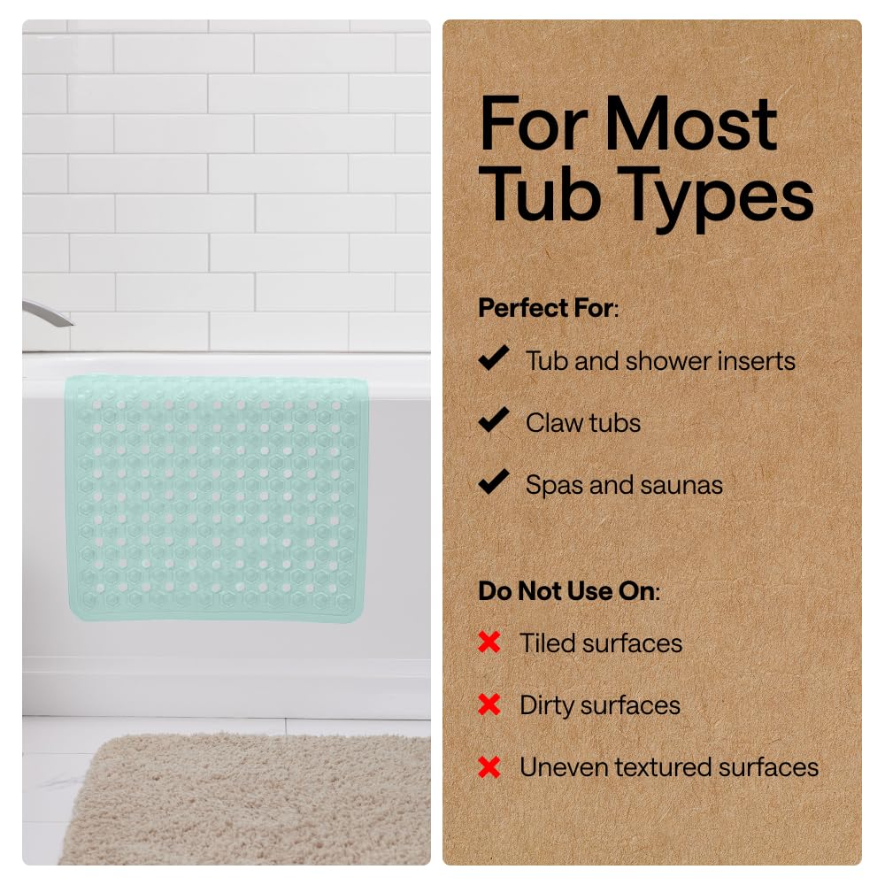 GORILLA GRIP 35x16 inch size covers tub floor and edges
